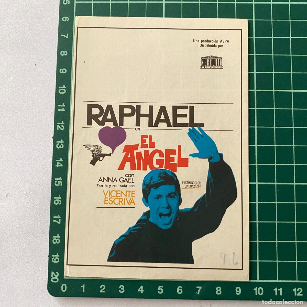 Cine: Programa de cine folleto de mano pelicula. Raphael en el angel - Foto 1