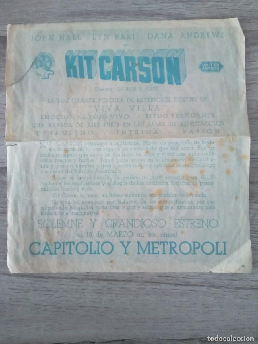 Cine: KIT CARSON, JOHN HALL, CINES CAPITOLIO Y METR&Oacute;POLI - Foto 2