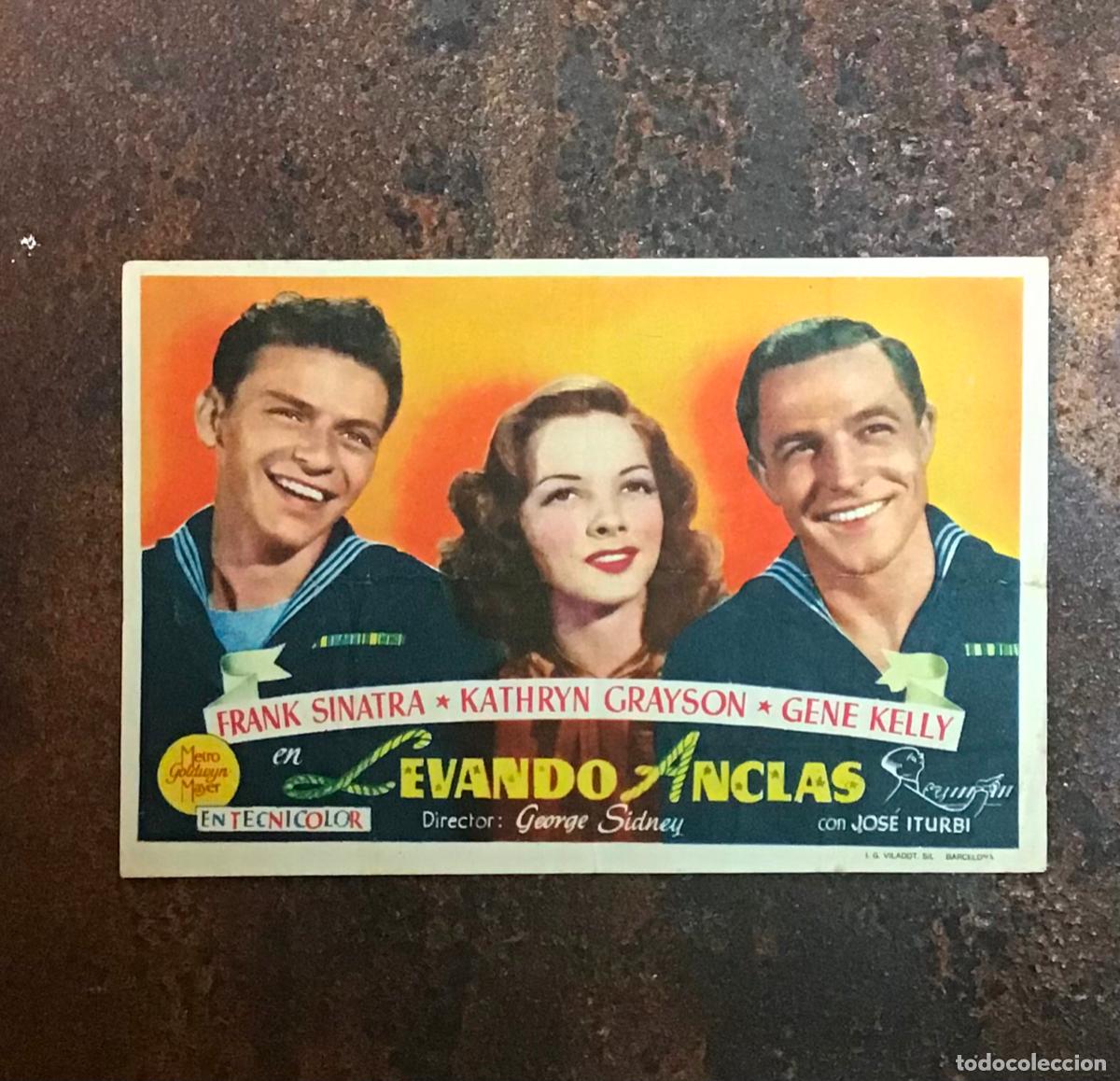 Cine: LEVANDO ANCLAS, PROGRAMA DE MANO ORIGINAL Y CON PUBLICIDAD - Foto 1
