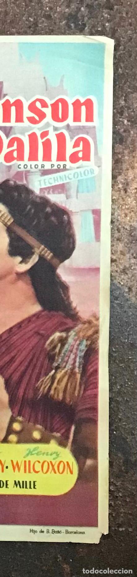 Cine: SANS&Oacute;N Y DALILA, PROGRAMA DE MANO ORIGINAL CON PUBLICIDAD - Foto 3