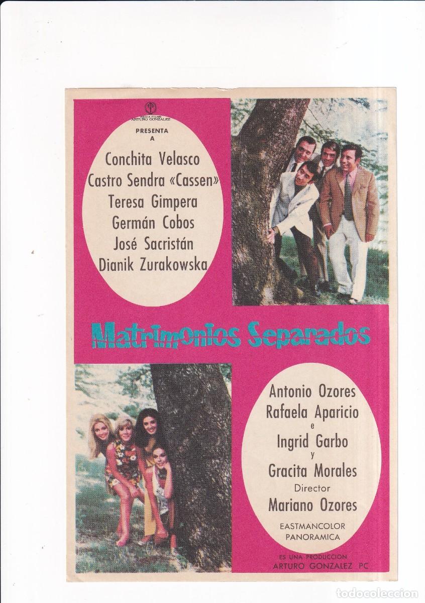Cine: MATRIMONIOS SEPARADOS : CONCHITA VELASCO - Foto 1