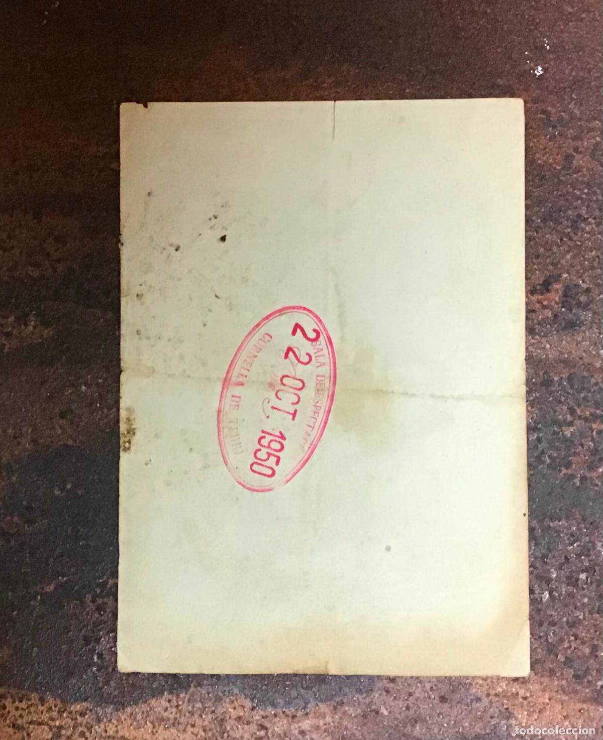 Cine: EL SOLTER&Oacute;N Y LA MENOR, PROGRAMA DE MANO ORIGINAL CON PUBLICIDAD - Foto 2