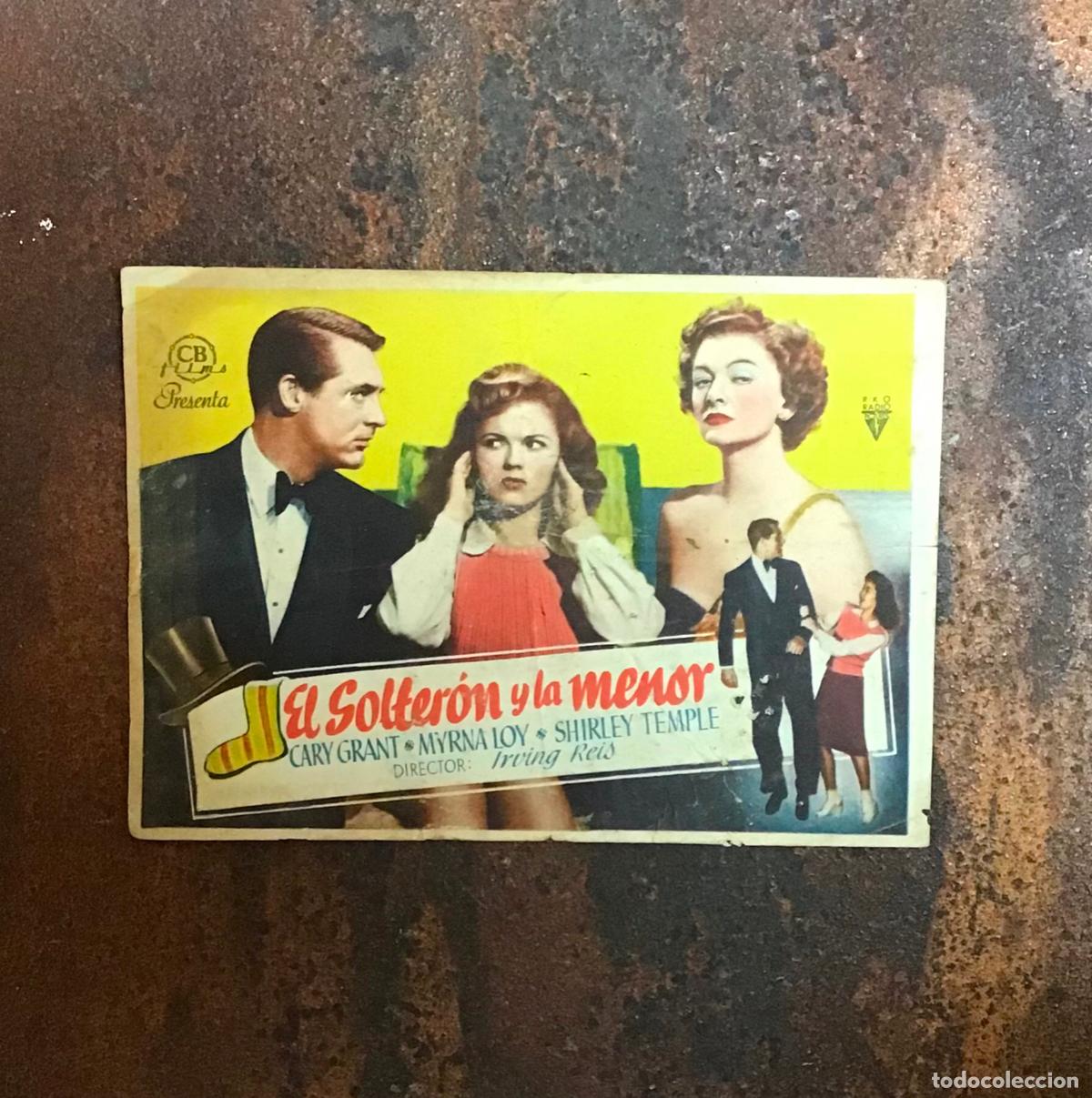 Cine: EL SOLTER&Oacute;N Y LA MENOR, PROGRAMA DE MANO ORIGINAL CON PUBLICIDAD - Foto 1