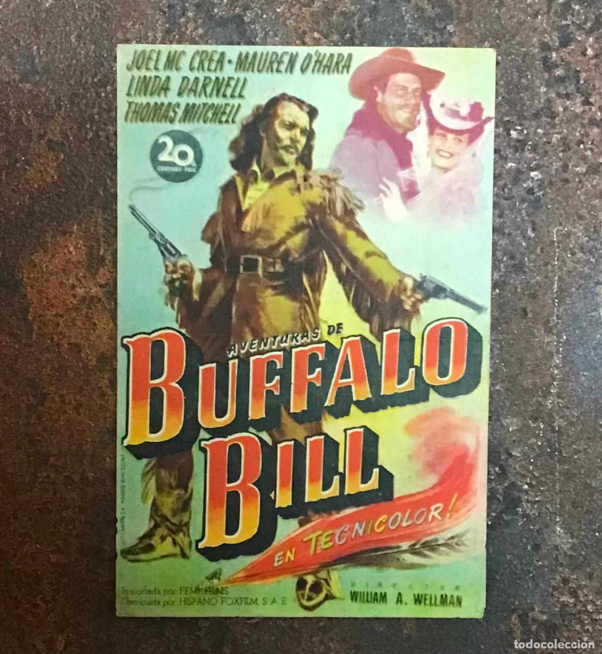 Cine: BUFFALO BILL, PROGRAMA DE MANO ORIGINAL CON PUBLICIDAD - Foto 1