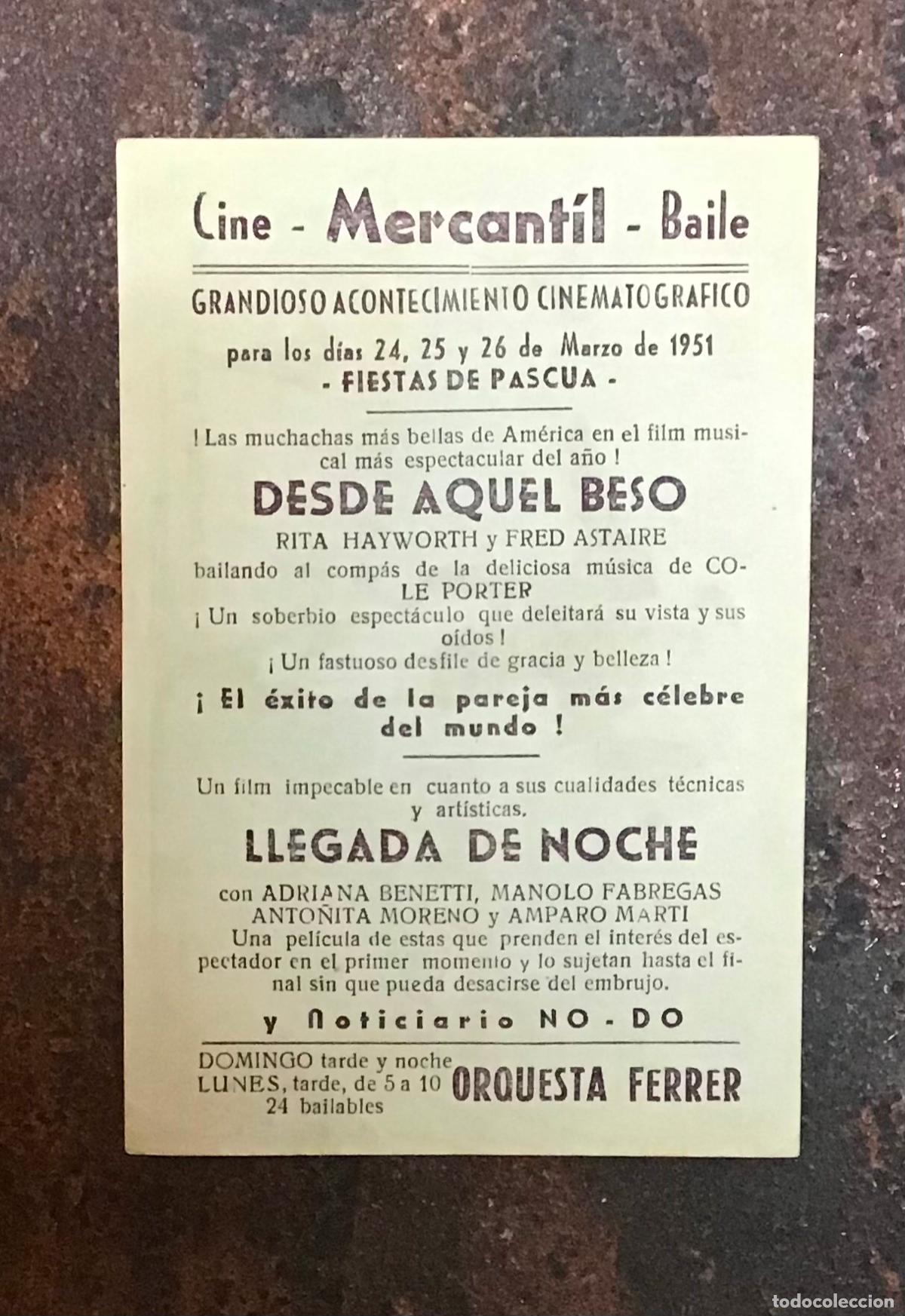 Cine: DESDE AQUEL BESO, PROGRAMA DE MANO ORIGINAL CON PUBLICIDAD - Foto 2