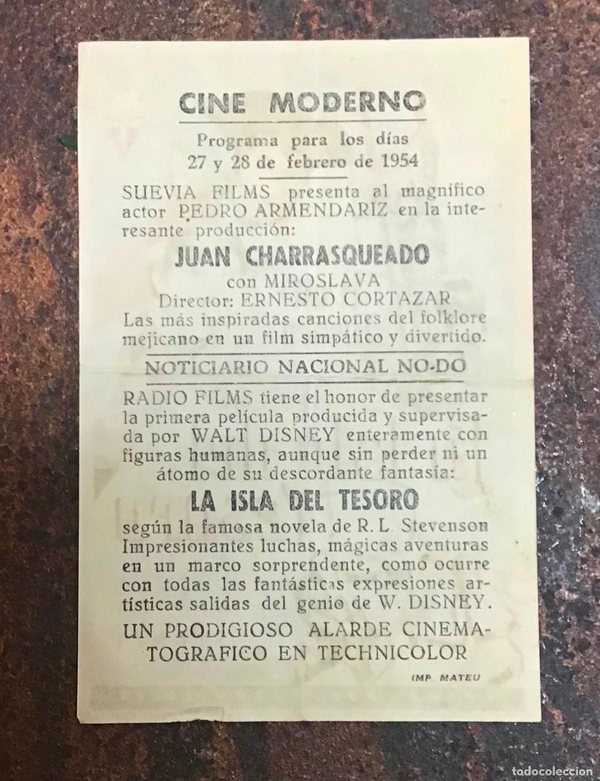 Cine: LA ISLA DEL TESORO, PROGRAMA DE MANO ORIGINAL CON PUBLICIDAD - Foto 2