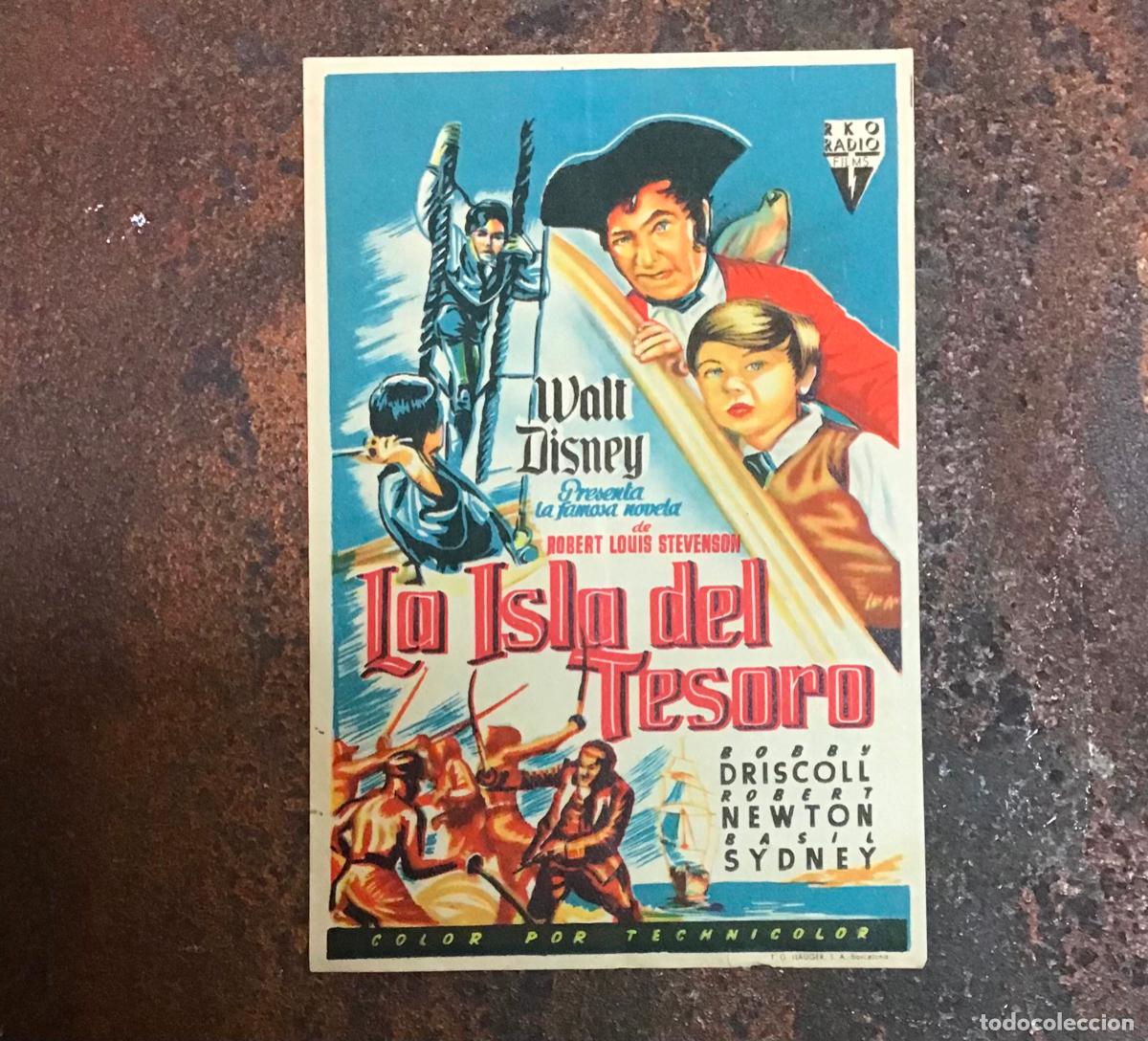 Cine: LA ISLA DEL TESORO, PROGRAMA DE MANO ORIGINAL CON PUBLICIDAD - Foto 1