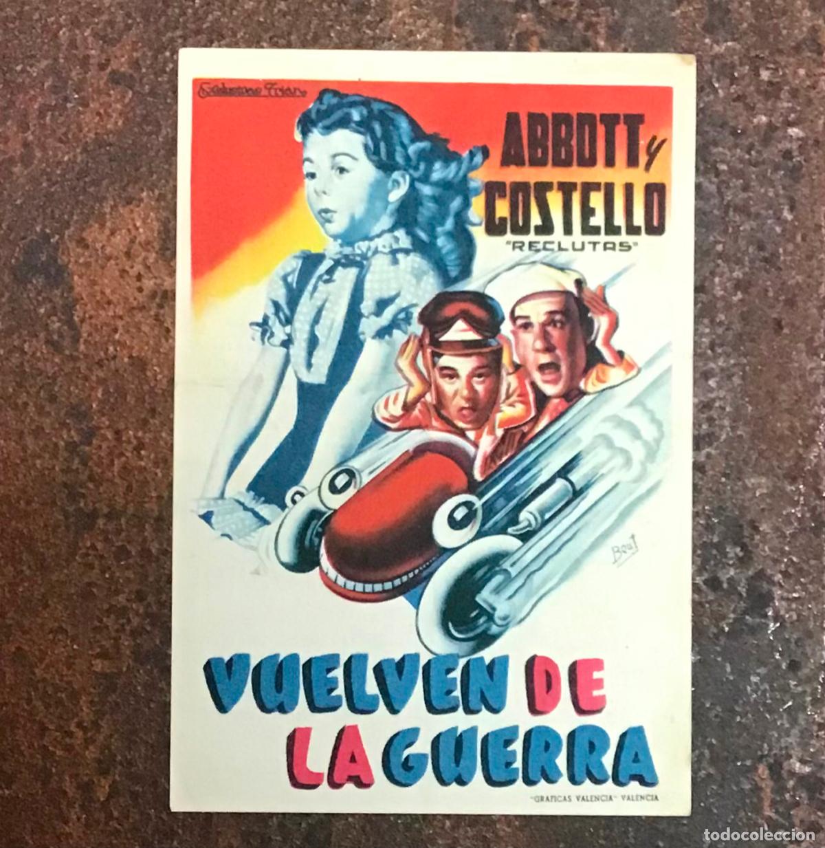 Cine: VUELVEN DE LA GUERRA, PROGRAMA DE MANO ORIGINAL CON PUBLICIDAD - Foto 1