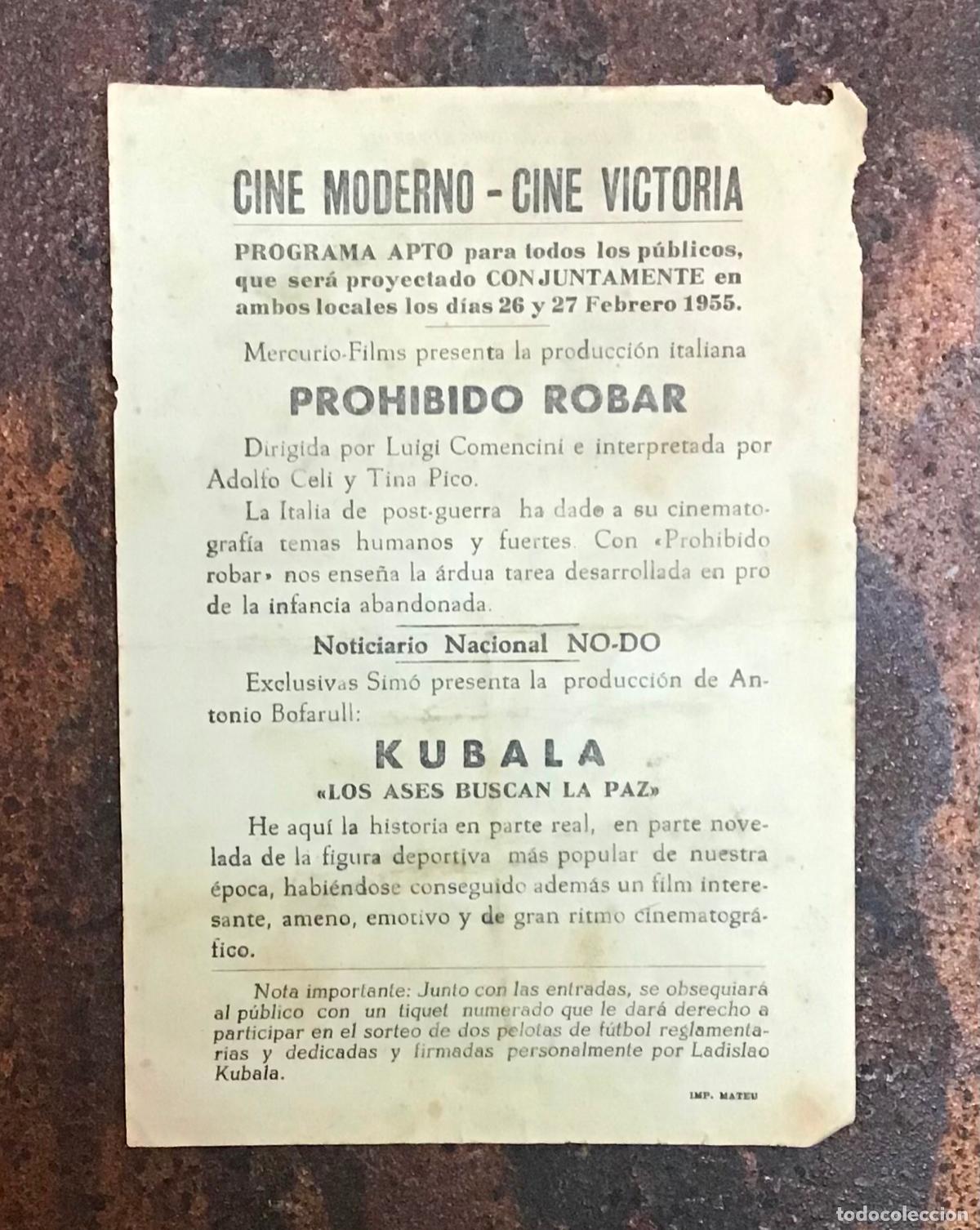 Cine: !KUBALA! LOS ASES BUSCAN LA PAZ, PROGRAMA DE MANO ORIGINAL CON PUBLICIDAD - Foto 2