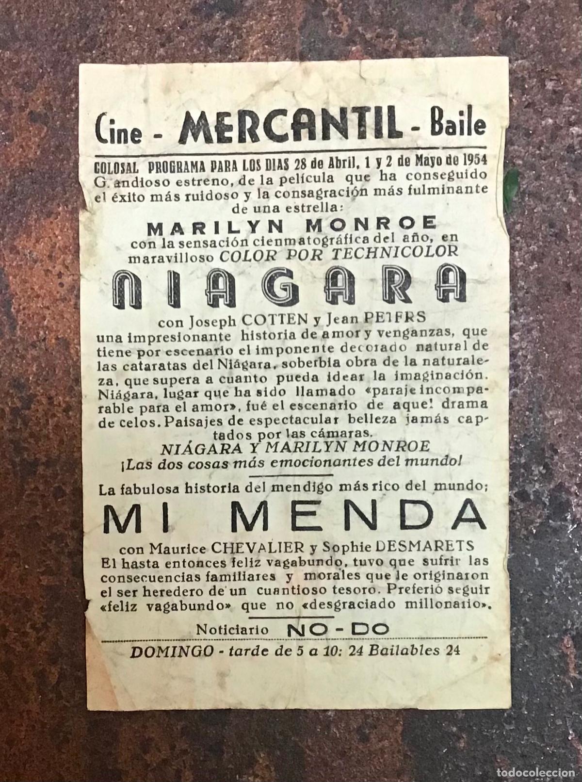 Cine: NI&Aacute;GARA, PROGRAMA DE MANO ORIGINAL CON PUBLICIDAD - Foto 2