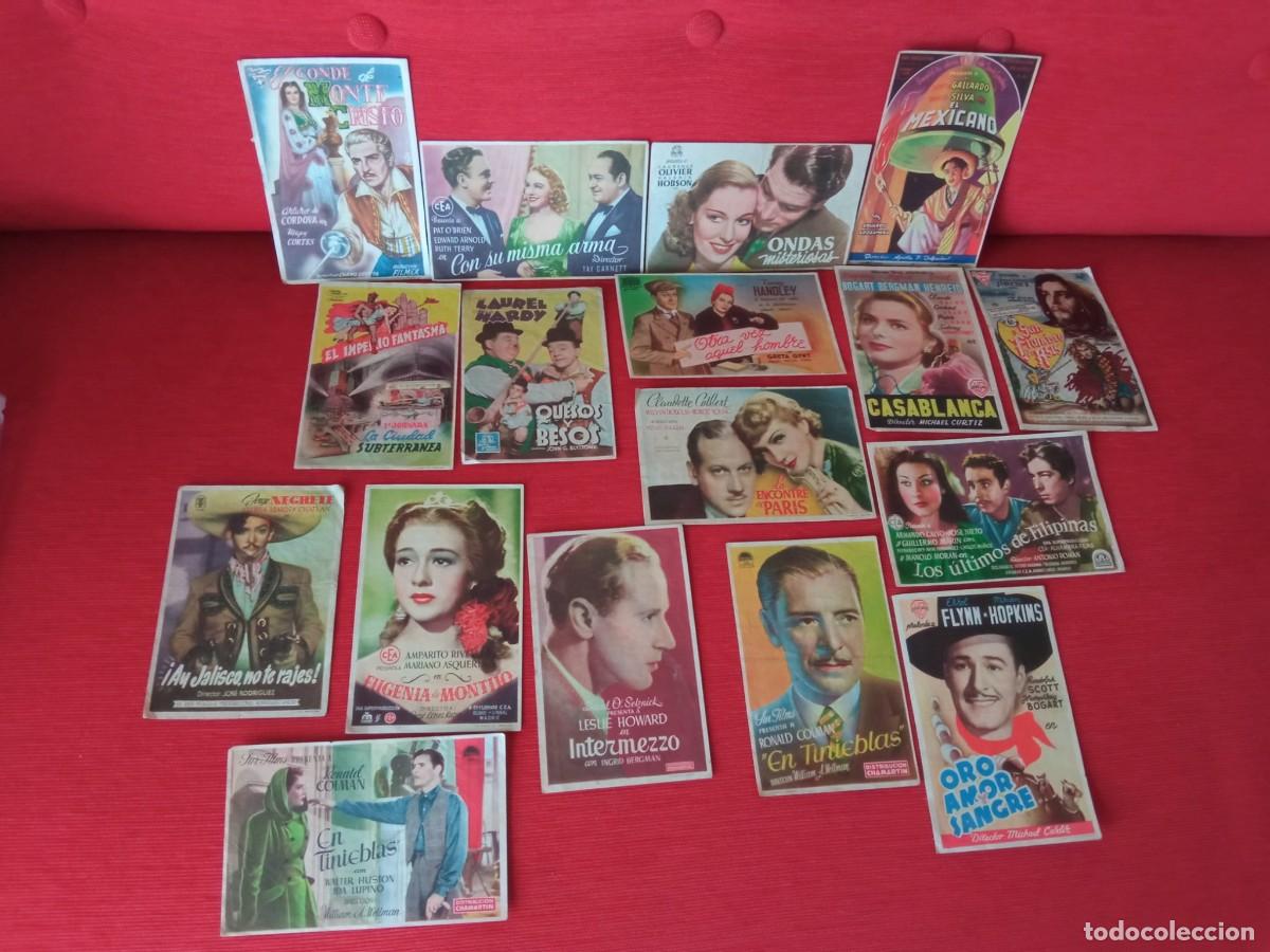 Cine: 17 Programas de mano cine a&ntilde;os 40-50 - Foto 1