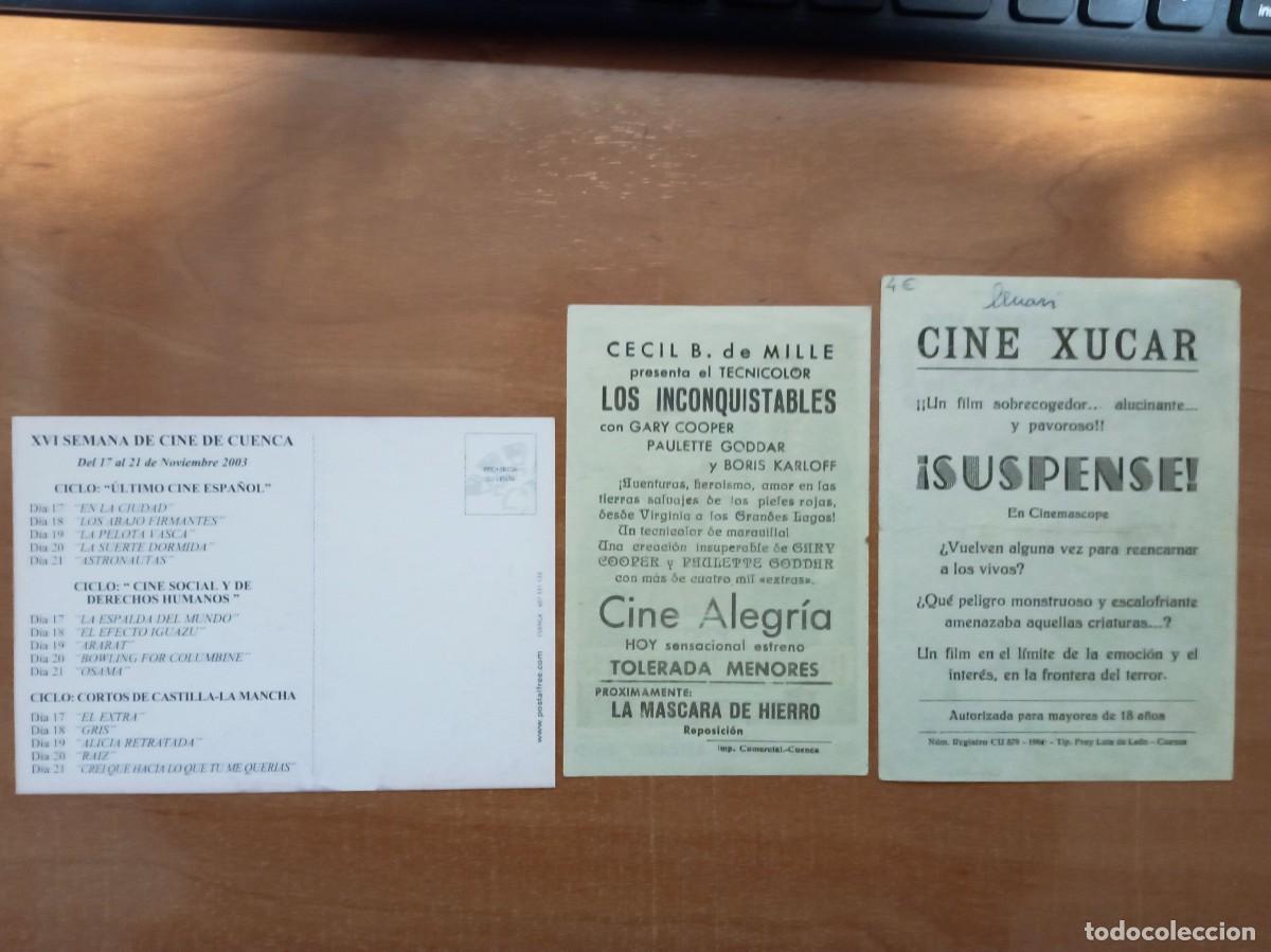 Cine: CUENCA, FOLLETOS DE CINES DE ESTA CIUDAD - Foto 2