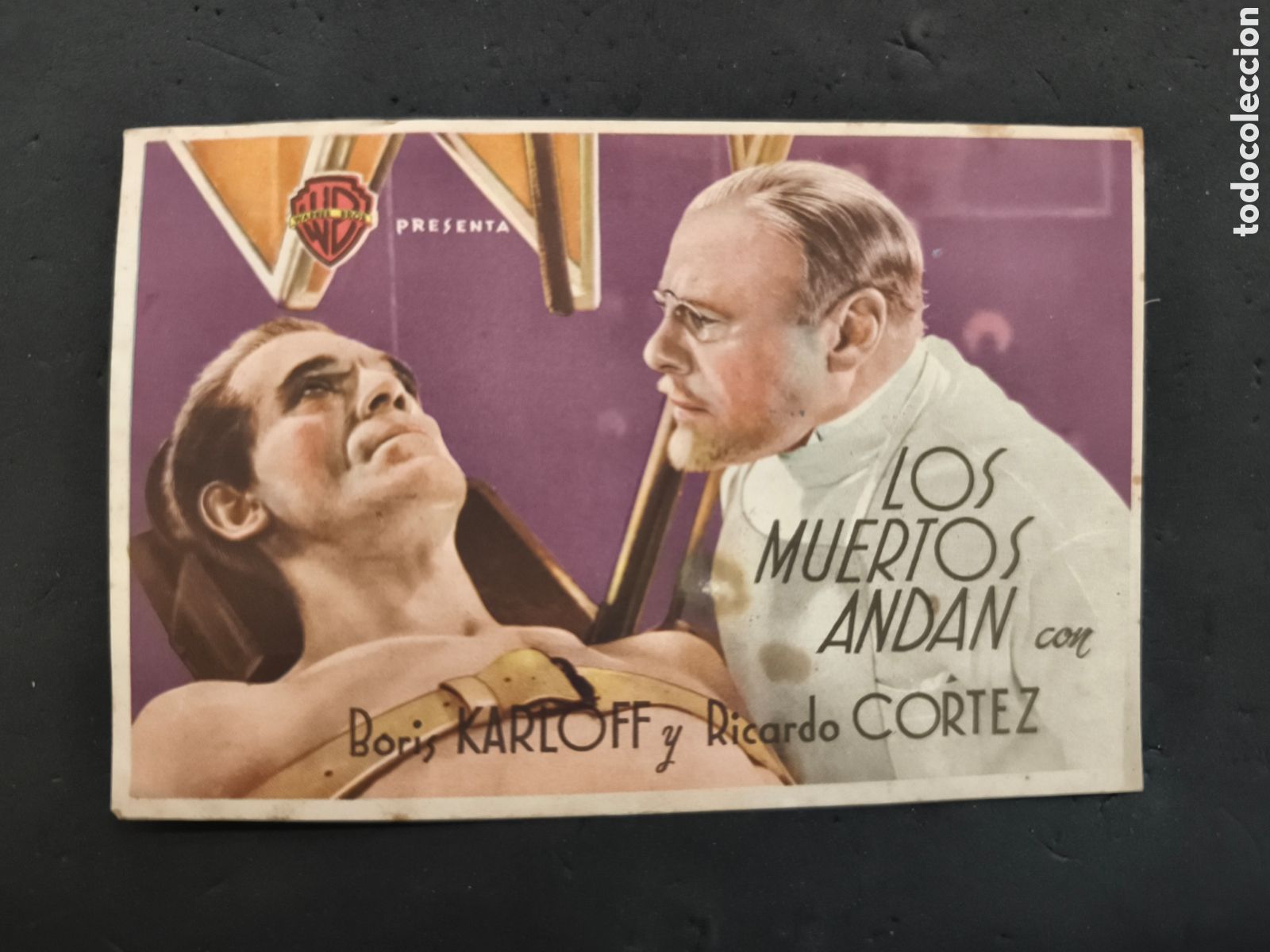 Cine: LOS MUERTOS ANDAN PROGRAMA SENCILLO WARNER TERROR BORIS KARLOFF - Foto 1