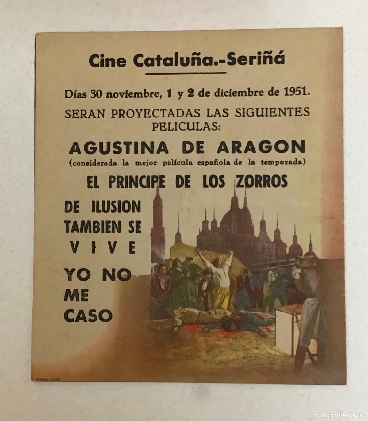 Cine: AGUSTINA DE ARAG&Oacute;N, PROGRAMA DE MANO ORIGINAL CON PUBLICIDAD - Foto 4