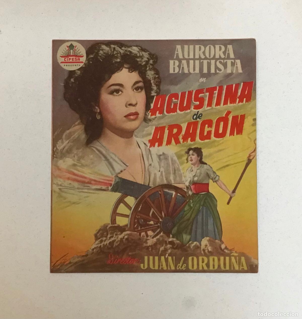 Cine: AGUSTINA DE ARAG&Oacute;N, PROGRAMA DE MANO ORIGINAL CON PUBLICIDAD - Foto 1