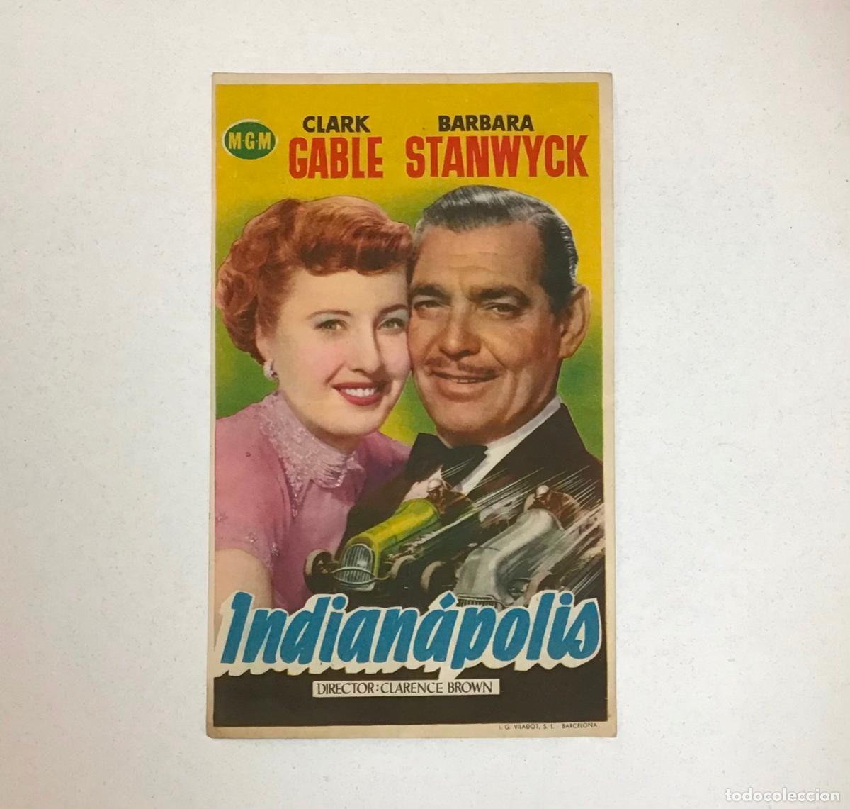Cine: INDIAN&Aacute;POLIS, PROGRAMA DE MANO ORIGINAL CON PUBLICIDAD - Foto 1