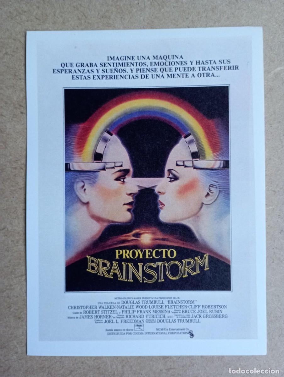 Cine: Proyecto brainstorm, folleto de cine, de mano - Foto 1
