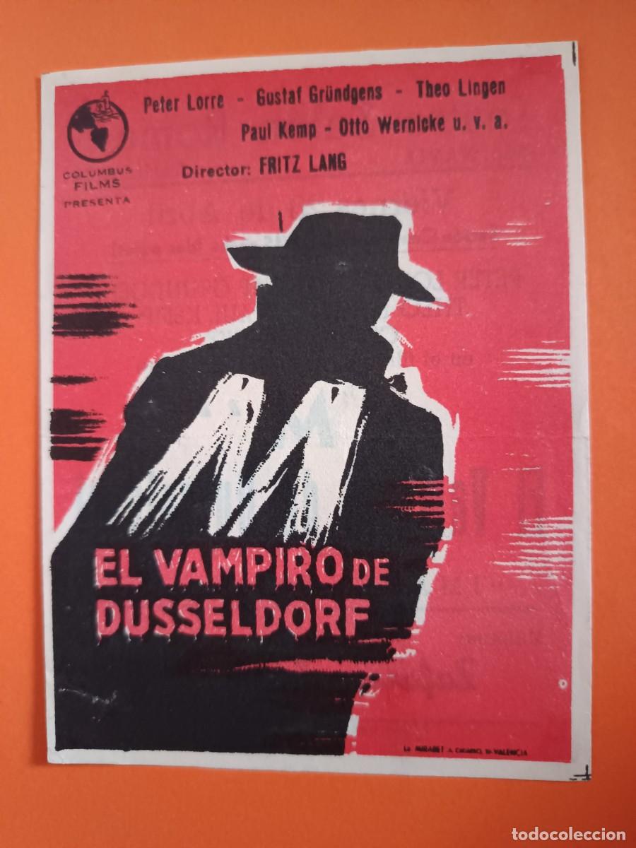 Cine: PROGRAMA DE CINE M EL VAMPIRO DE DUSSELDORF PETER LORRE - Foto 1