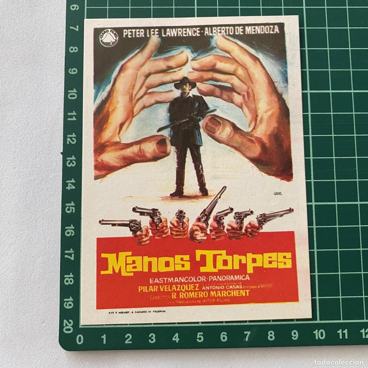 Cine: Programa de cine folleto de mano pelicula. Manos torpes - Foto 1