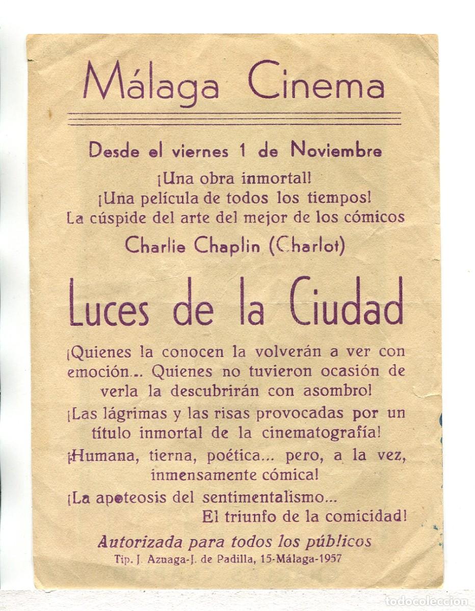 Cine: LAS LUCES DE LA CIUDAD, con Charles Chaplin. - Foto 2