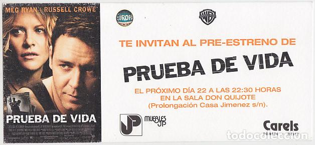 Cine: PRUEBA DE VIDA (invitaci&oacute;n al pre-estreno) - Foto 1