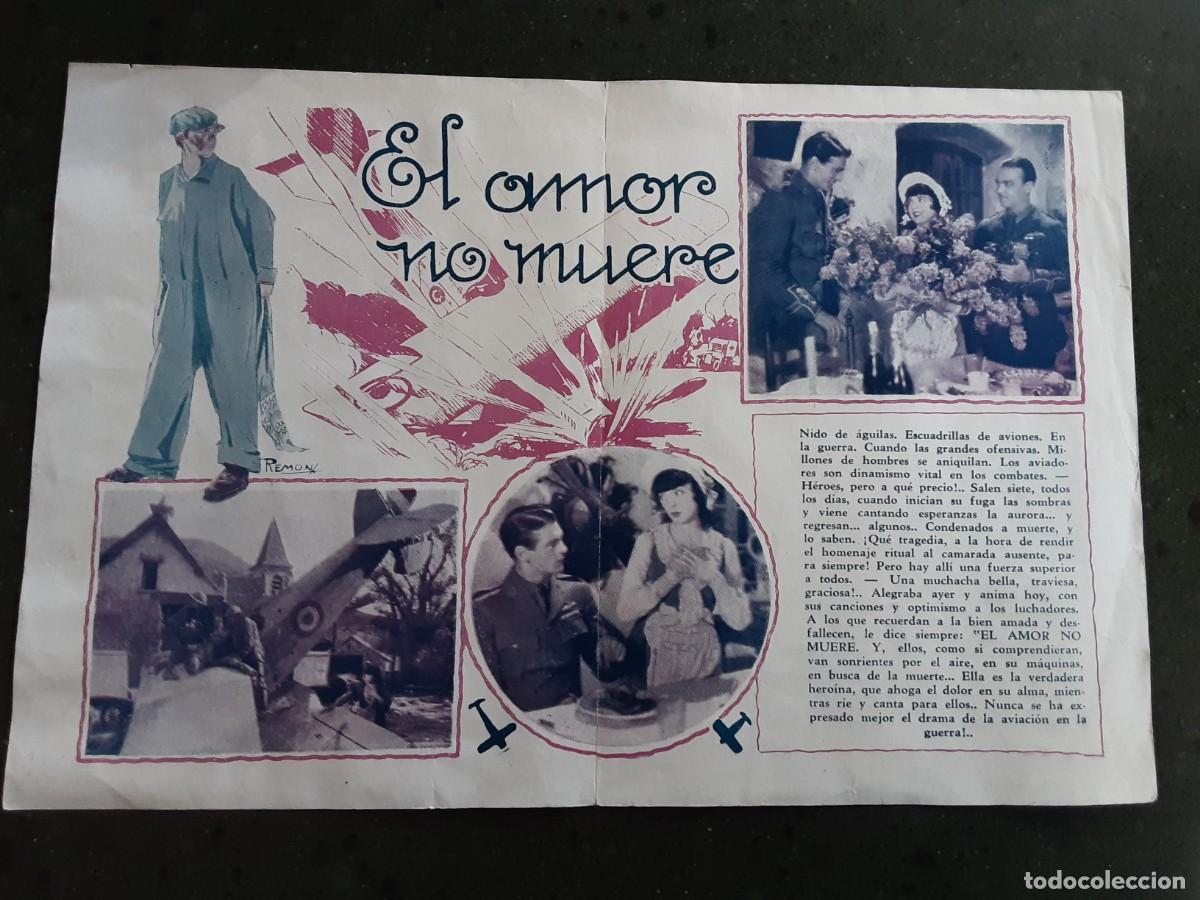 Cine: EL AMOR NO MUERE, GARY COOPER, COLLEEN MOORE. PROGRAMA URUGUAYO. - Foto 2