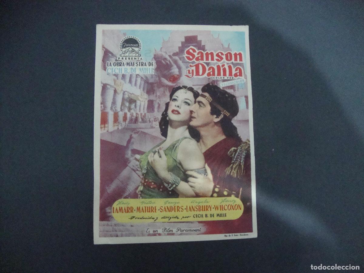 Cine: FOLLETO DE MANO PROGRAMA CINE SANSON Y DALILA CINE COLISEUM - Foto 1