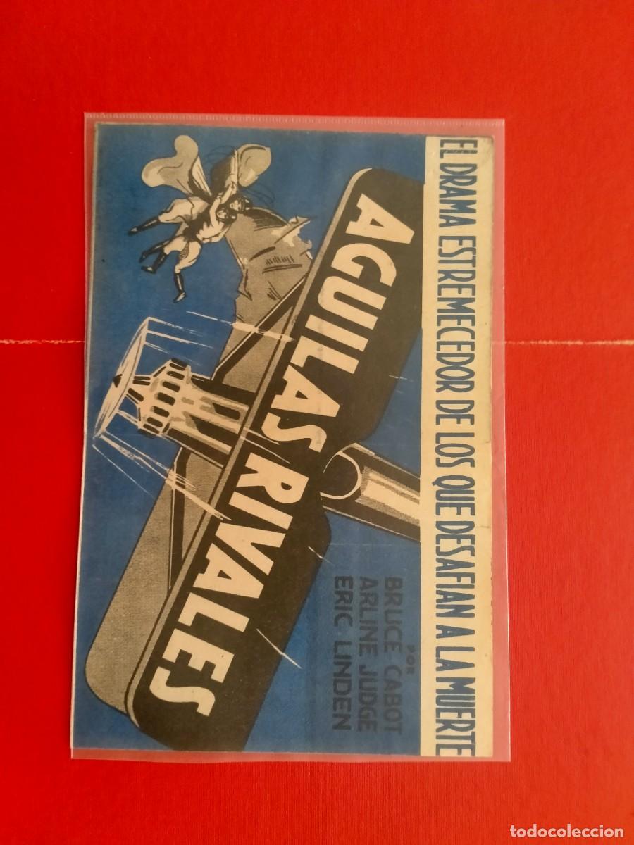 Cine: programa de cine de -aguilas rivales 1937 - Foto 1