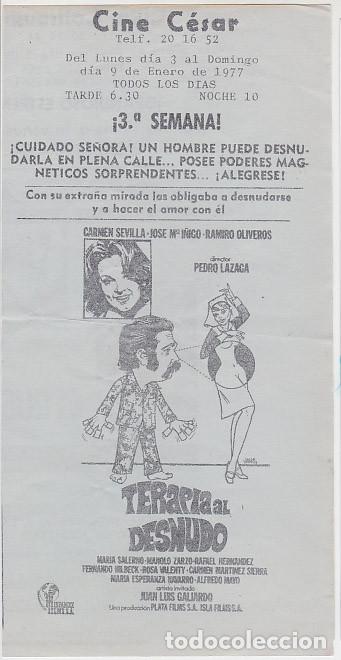Cine: TERAPIA AL DESNUDO (program local con publicidad) - Foto 1