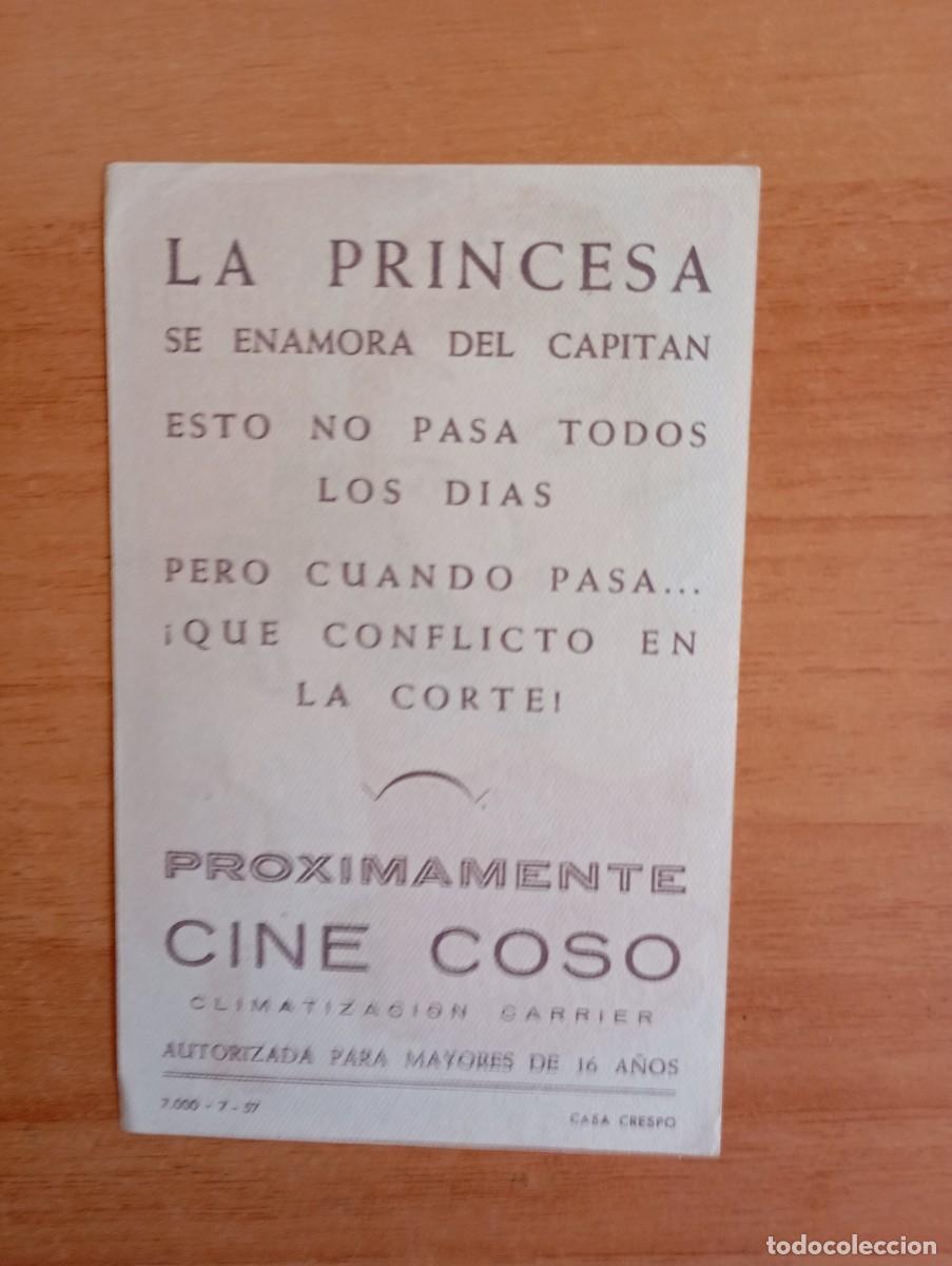 Cine: GRIS3-- PROGRAMA DE CINE - LA PRINCESA Y EL CAPITAN ct - Foto 2