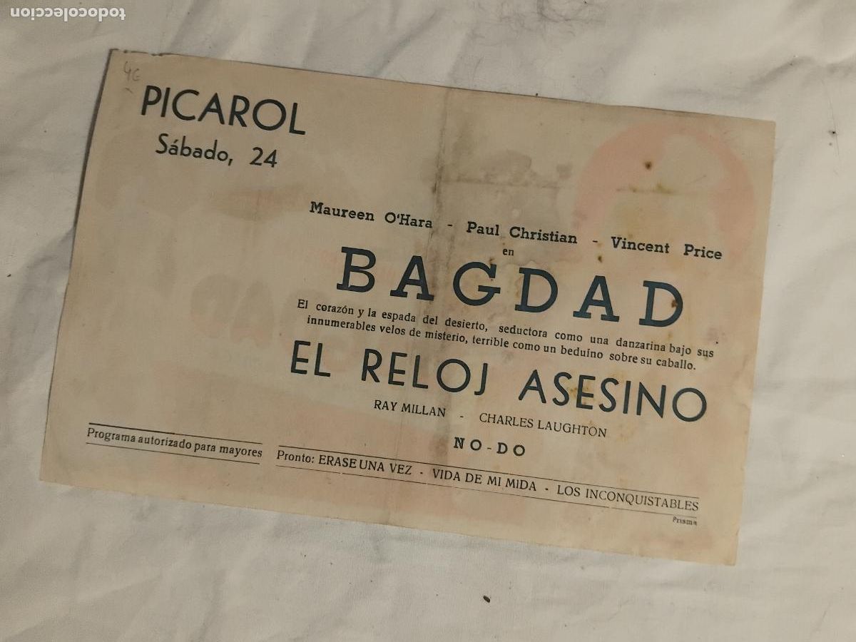 Cine: PROGRAMA DE CINE BAGDAD. MAUREEN OHARA. - Foto 2