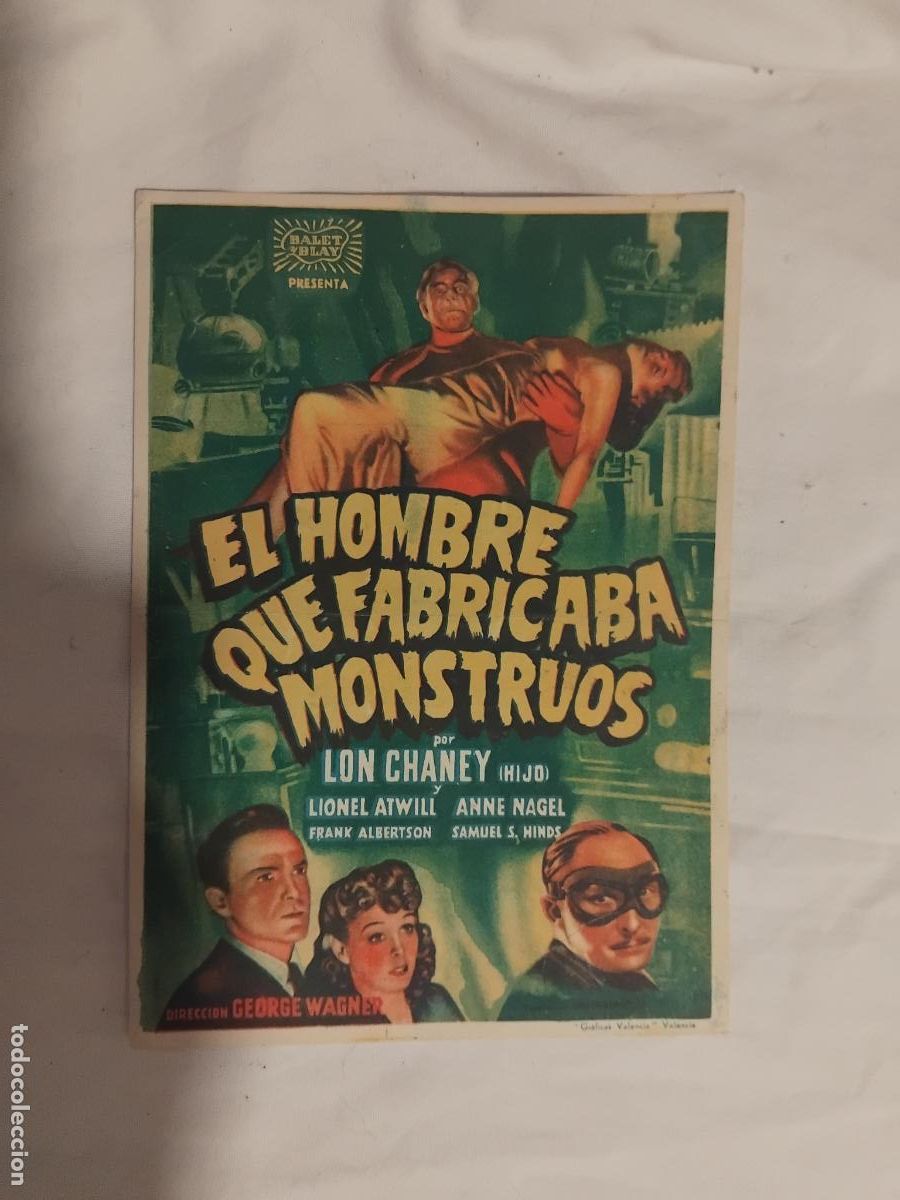Cine: PROGRAMA DE CINE EL HOMBRE QUE FABRICABA MONSTRUOS. RAMBLA. LERIDA. - Foto 1