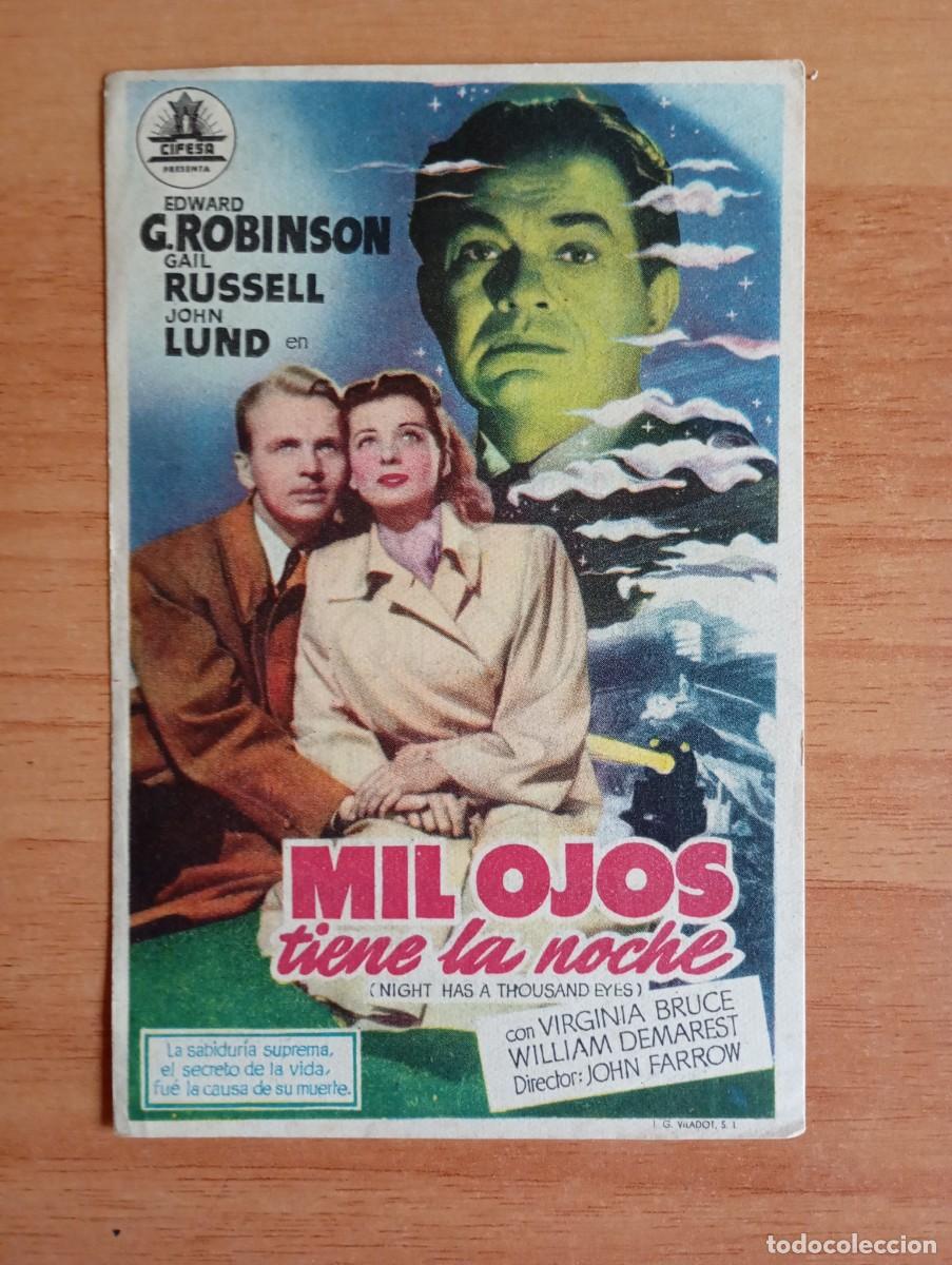 Cine: GRIS3-- PROGRAMA DE CINE -- MIL OJOS TIENE LA NOCHE ct - Foto 1