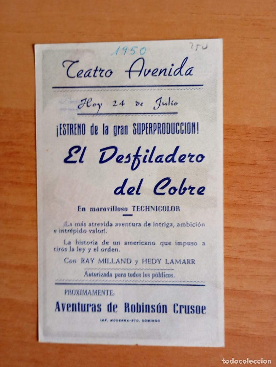 Cine: GRIS3-- PROGRAMA DE CINE --EL DESFILADERO DEL COBRE ct - Foto 2