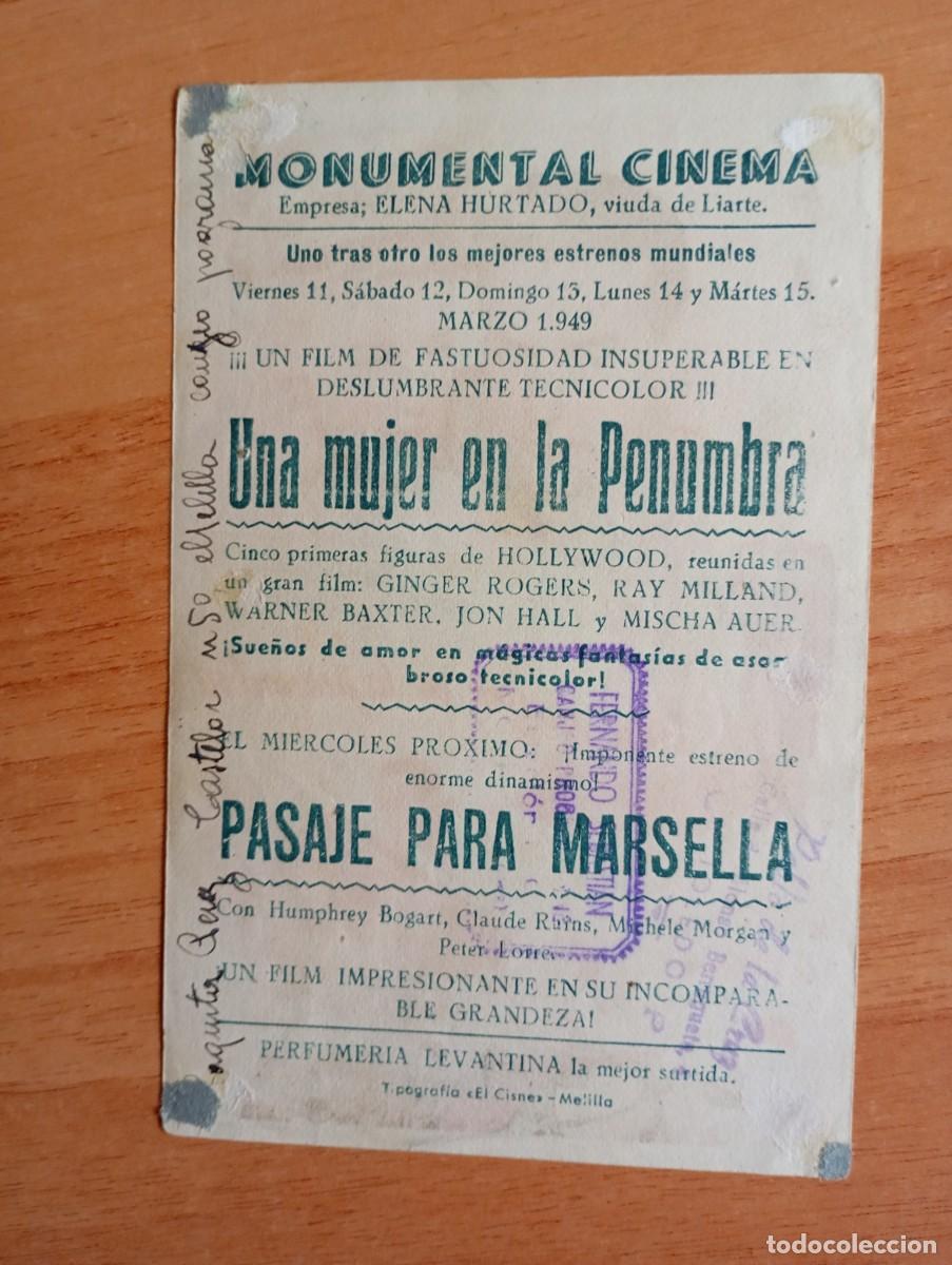 Cine: GRIS3-- PROGRAMA DE CINE --UNA MUJER EN LA PENUMBRA ct - Foto 2