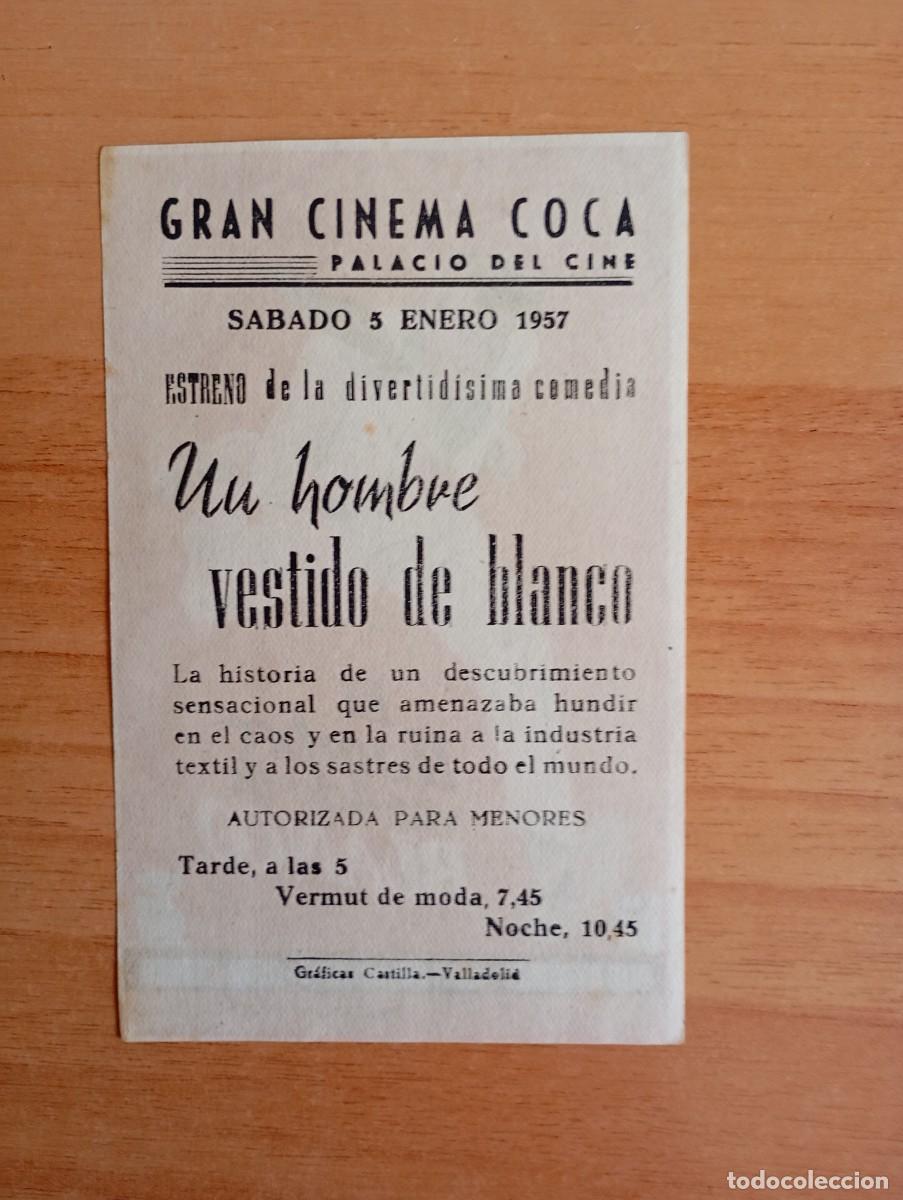 Cine: GRIS3-- PROGRAMA DE CINE ---EL HOMBRE VESTIDO DE BLANCO ct - Foto 2