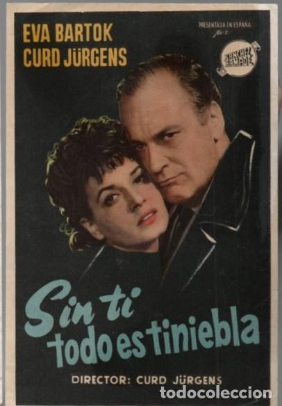 Cine: PROGRAMA DE CINE: SIN TI TODO ES TINIEBLA PC-11065 - Foto 1