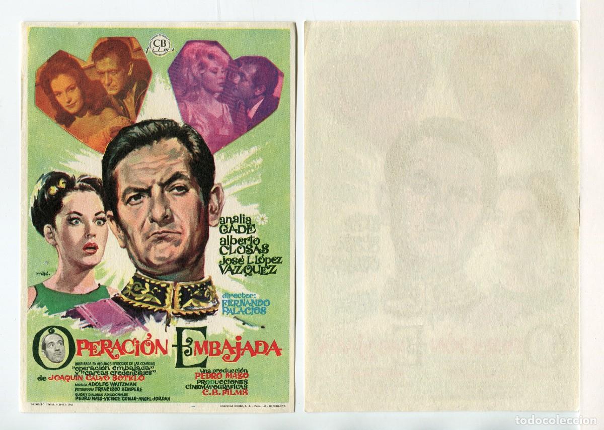 Cine: OPERACI&Oacute;N EMBAJADA, con Alberto Closas. - Foto 1