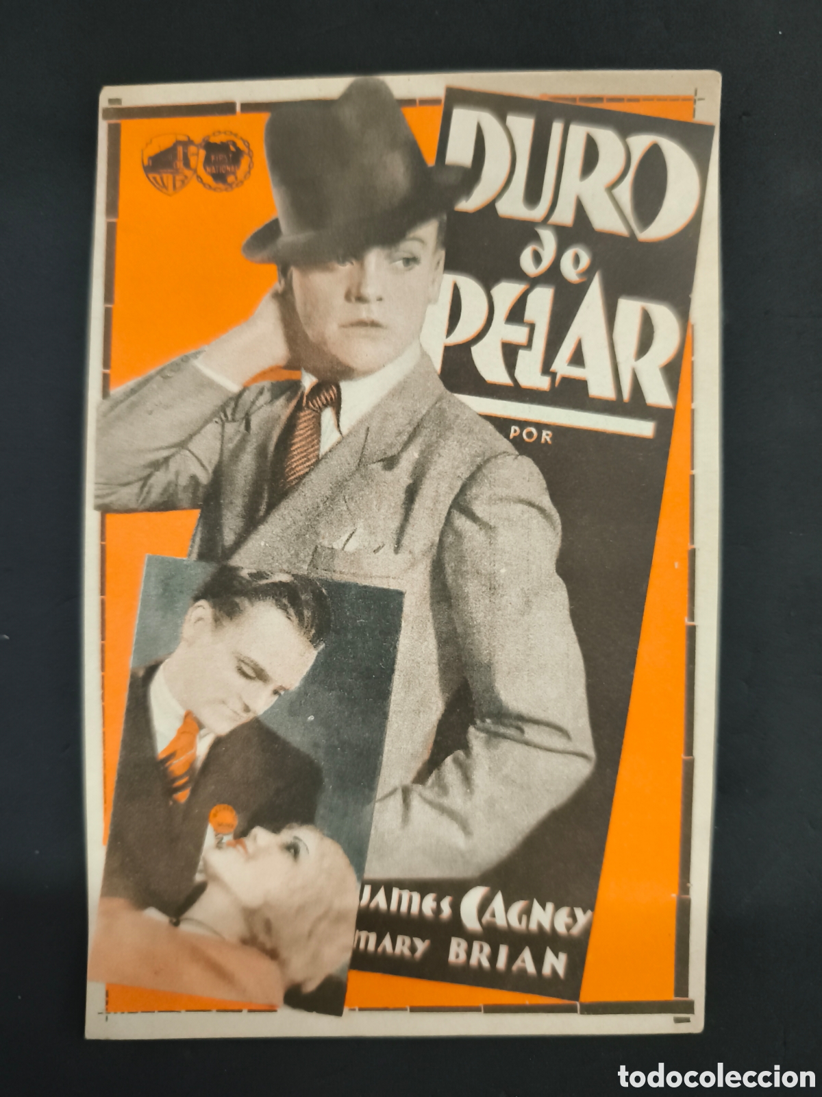 Cine: DURO DE PELAR PROGRAMA TARJETA WARNER JAMES CAGNEY MARY BRIAN - Foto 1