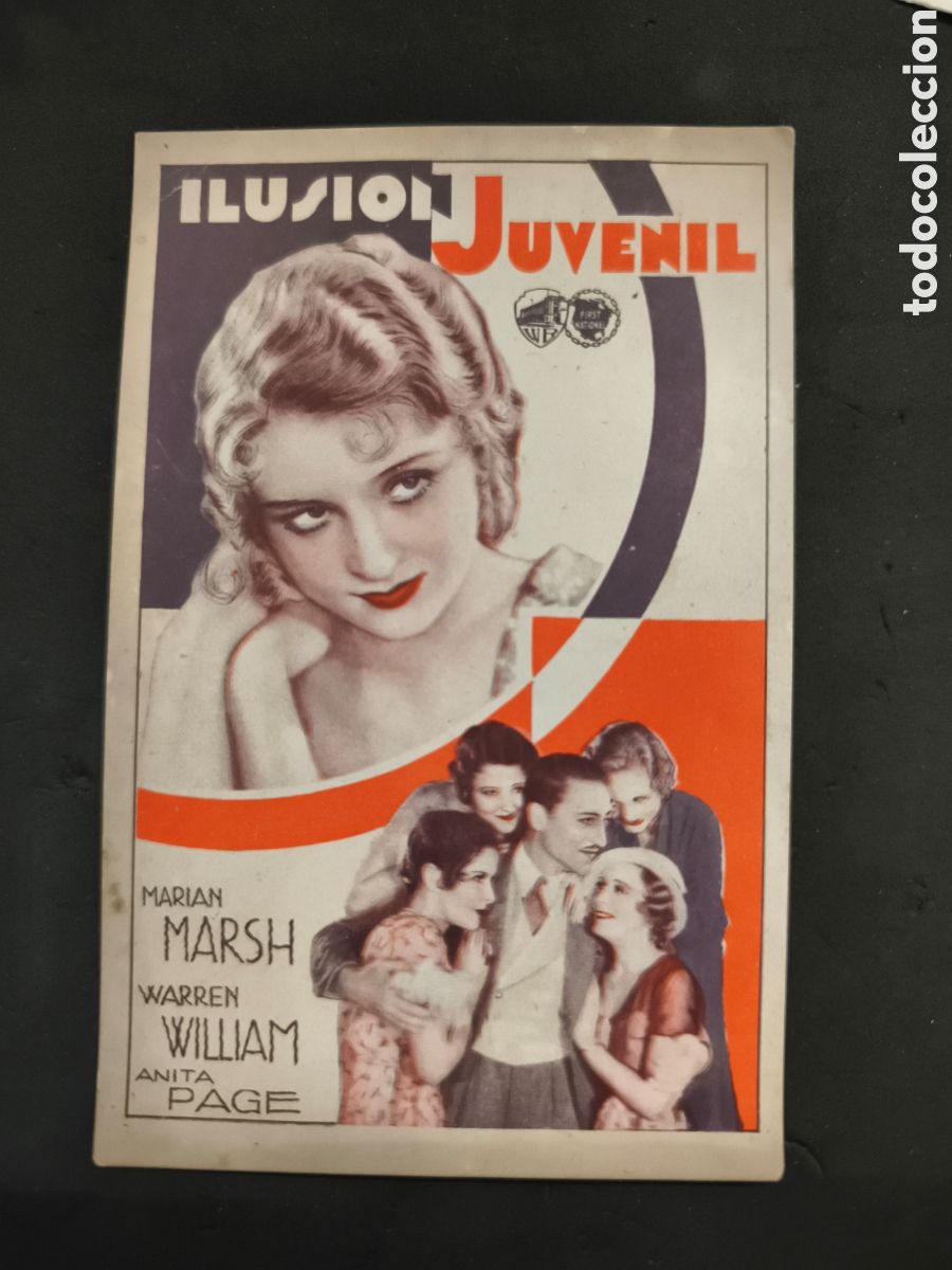 Cine: Programa , Ilusi&oacute;n juvenil - 1933 - Marian Marsh, Warren William - - Foto 1