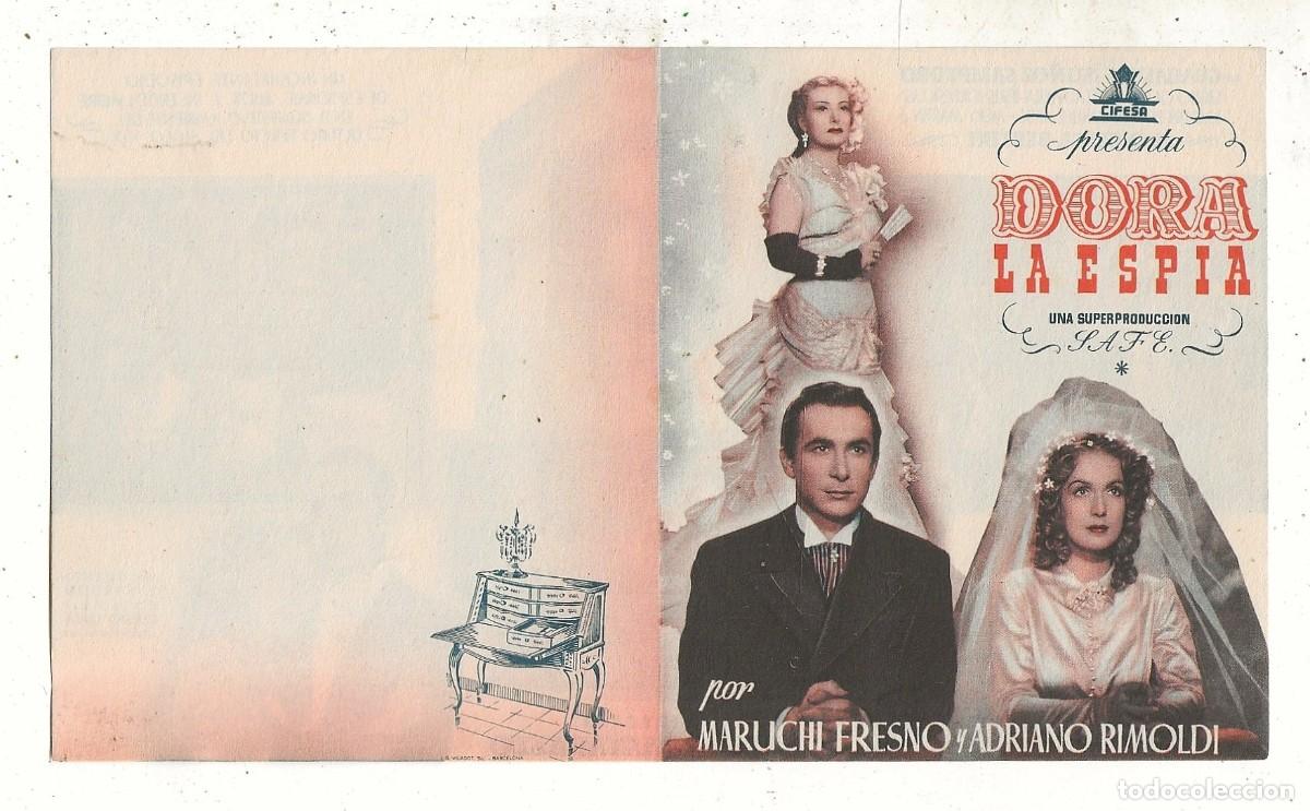 Cine: DORA LA ESPIA - PROGRAMA FOLLETO DE CINE DOBLE - (SIN DOBLAR) EXCELENTE ESTADO - Foto 1