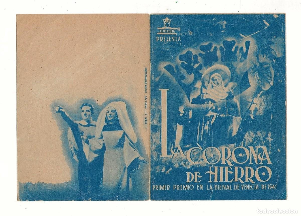 Cine: LA CORONA DE HIERRO - PROGRAMA FOLLETO DE CINE DOBLE - Foto 1