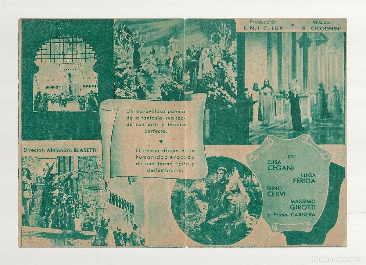 Cine: LA CORONA DE HIERRO - PROGRAMA FOLLETO DE CINE DOBLE - Foto 2