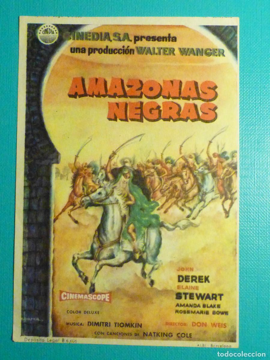  Flyers Publicitaires de films Anciens: Folleto Mano Cine, Pel&iacute;cula, Film, Largometraje - Amazonas Negras - Sin publicidad