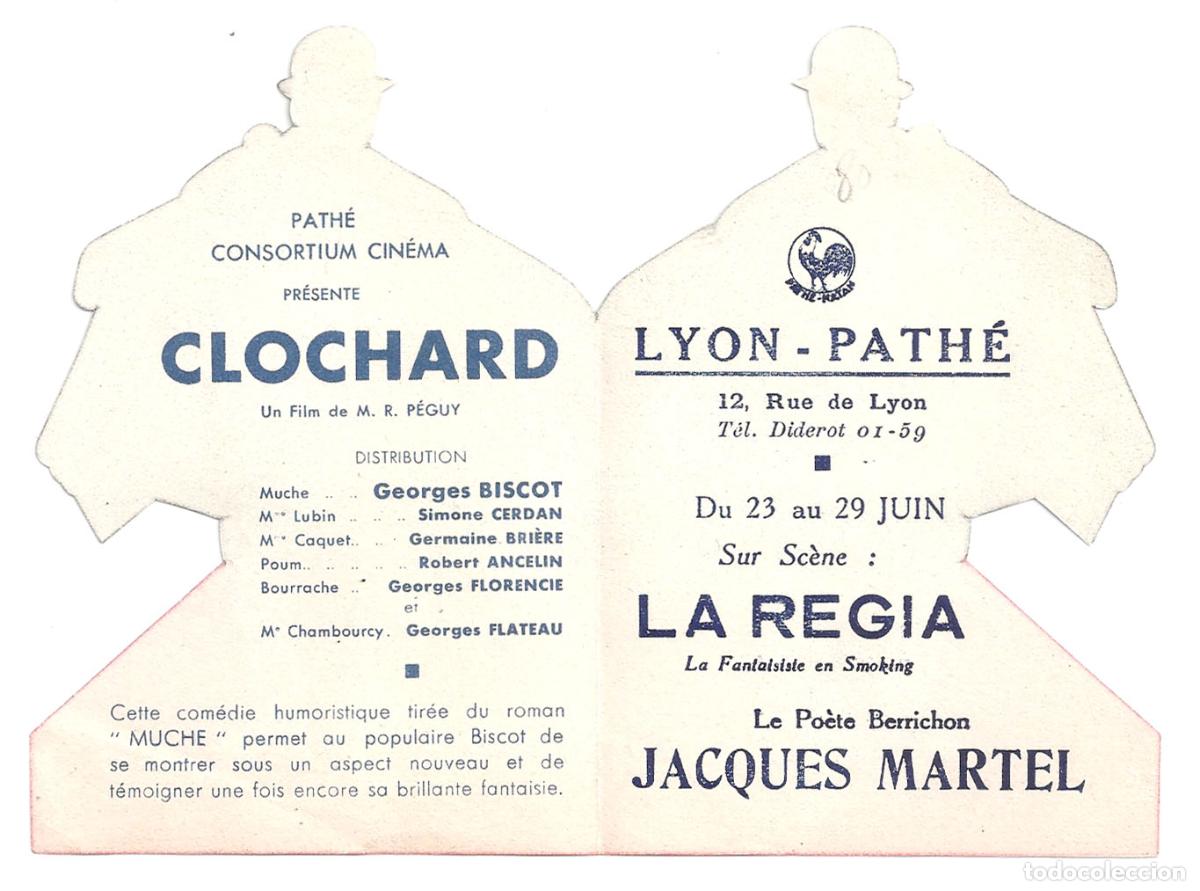 Cine: PTCC 841 CLOCHARD PROGRAMA TROQUELADO FRANCES GEORGES BISCOT - Foto 2