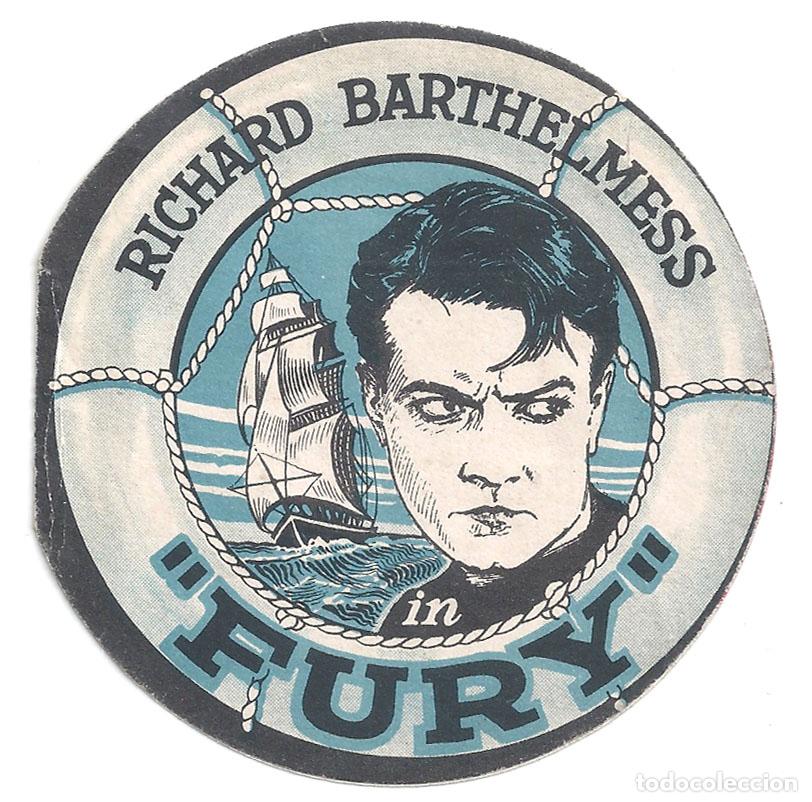 Cine: PTCC 842 FURY PROGRAMA DOBLE TROQUELADO SALVAVIDAS USA RICHARD BARTHLEMESS CINE MUDO 1923