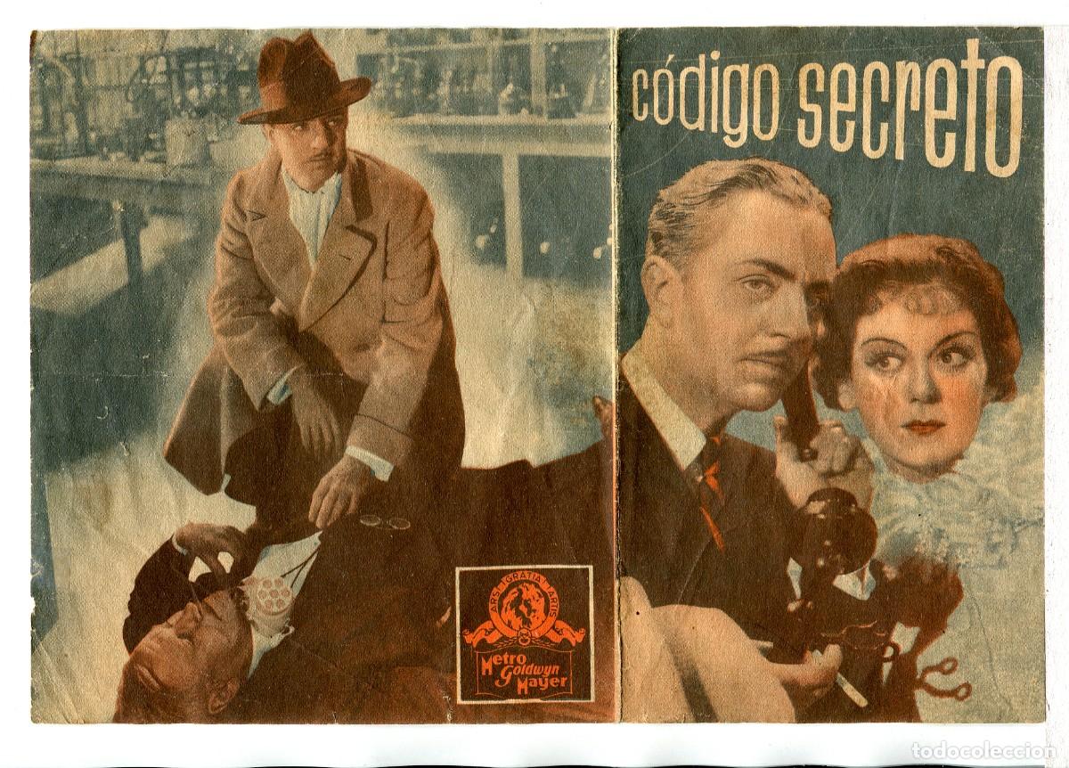 Cine: C&Oacute;DIGO SECRETO, con William Powell. - Foto 1