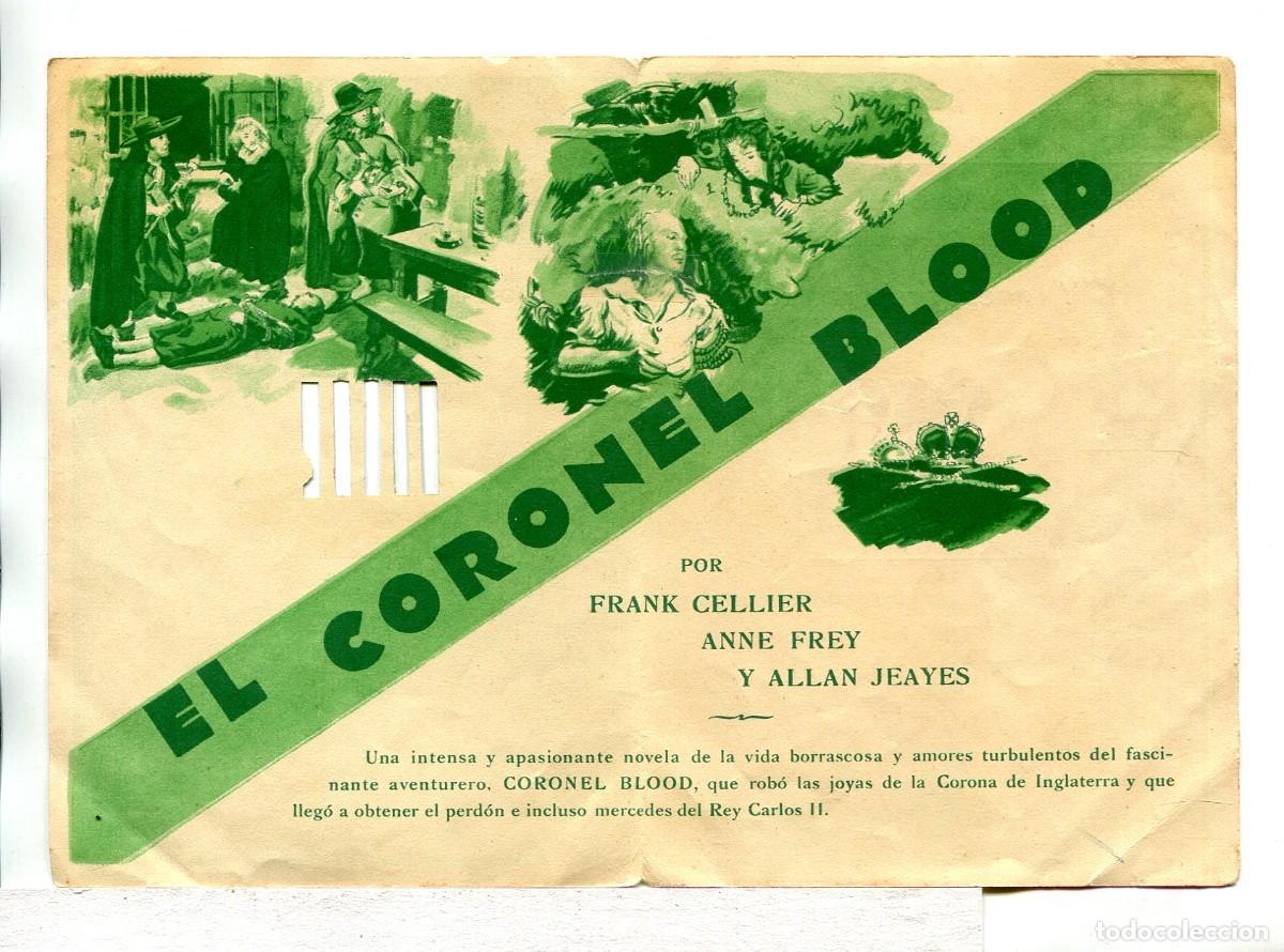 Cine: EL CORONEL BLOOD, con Frank Cellier. TROQUELADO. - Foto 2