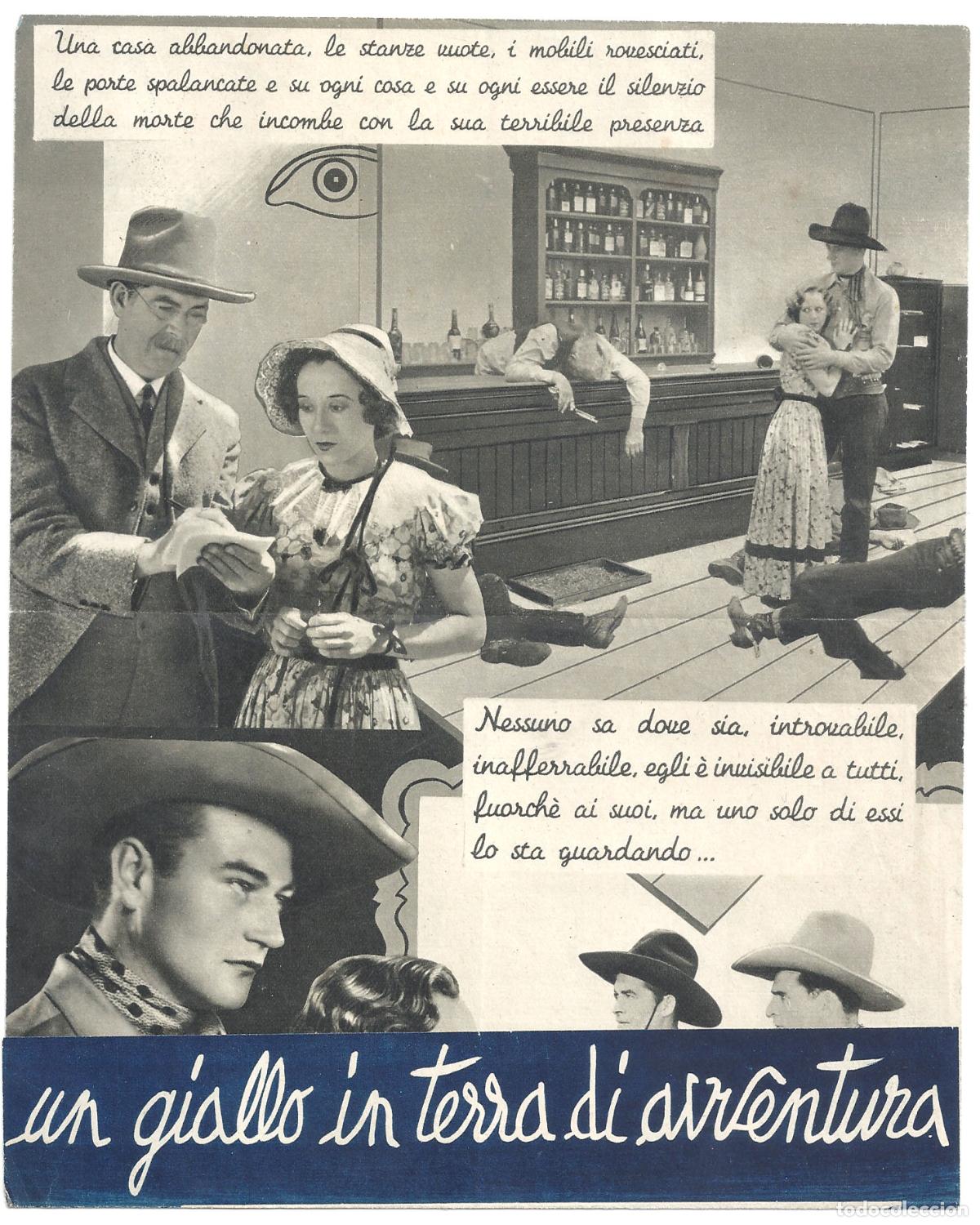 Cine: PTCC2 28 RANDY RIDES ALONE PROGRAMA DOBLE ITALIANO JOHN WAYNE - Foto 2