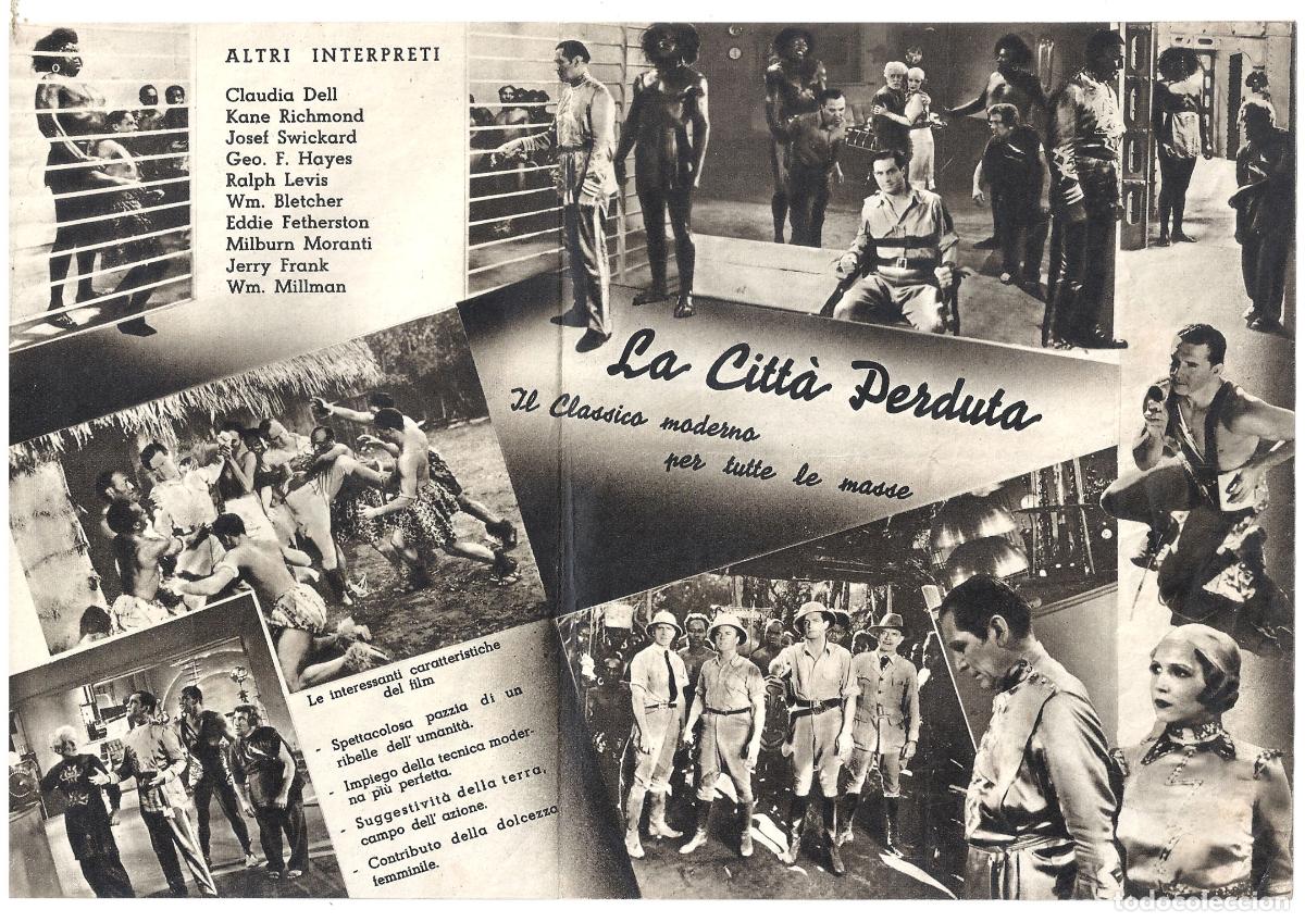 Cine: PTCC 843 THE LOST CITY PROGRAMA DOBLE ITALIANO WILLIAM BOYD - Foto 2